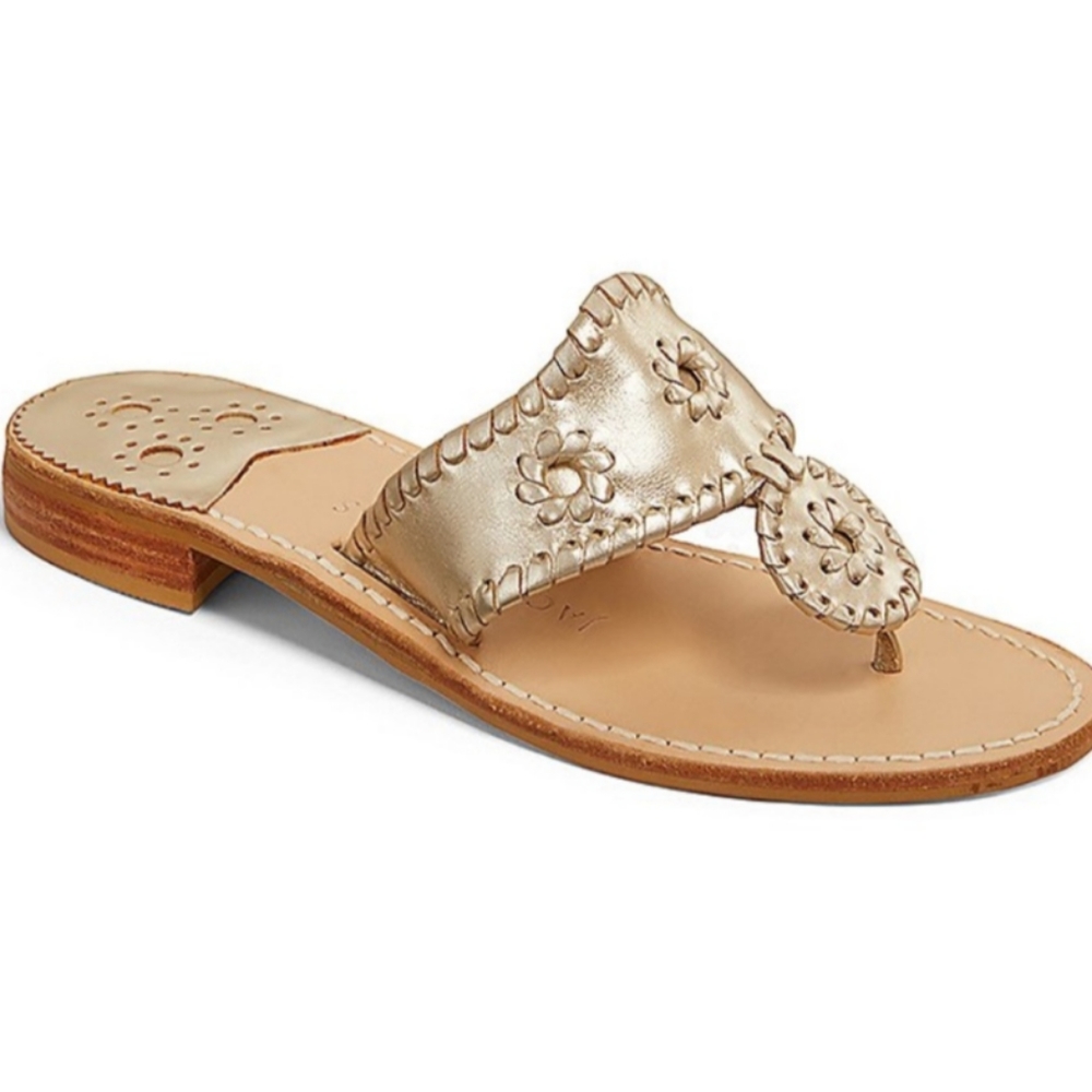 NEW Jack Rogers Jack Whipstitch Flat Sandals